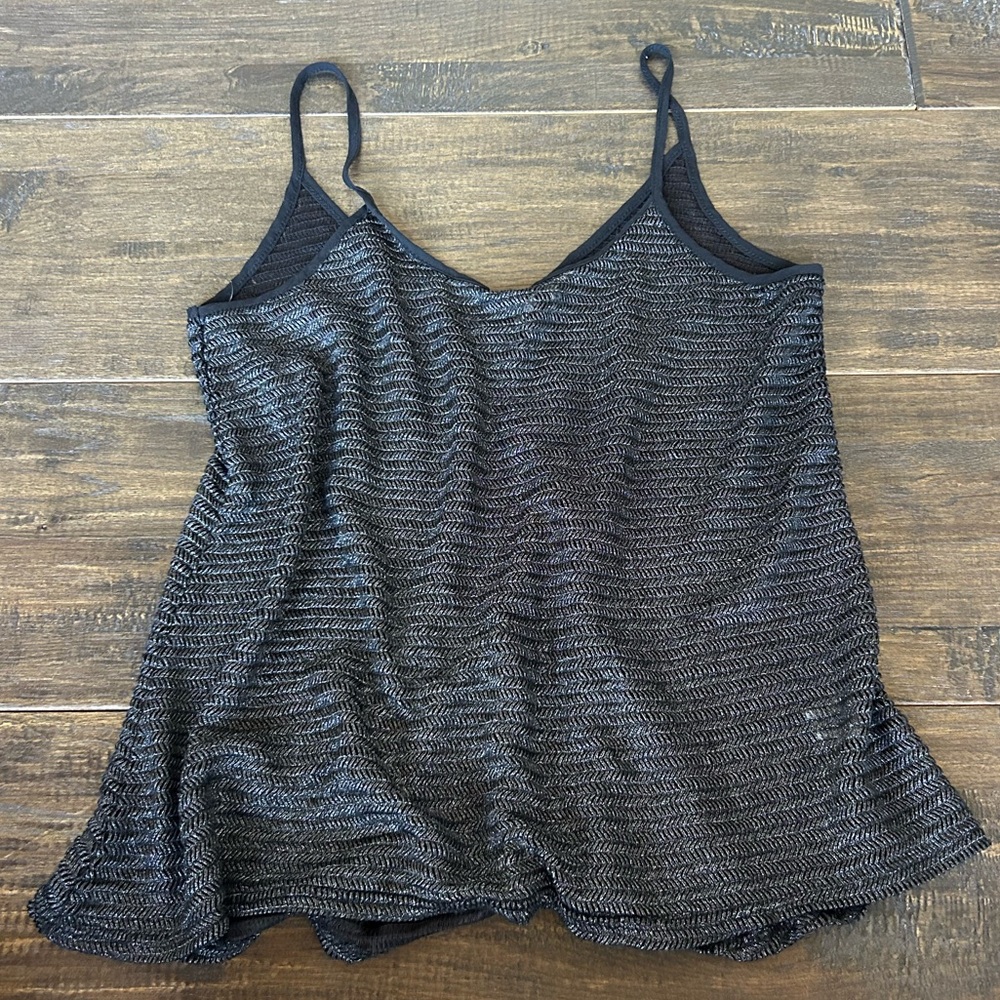 BKE Black Mesh Camisole Top